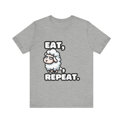 Eat, Sheep, Repeat - Sheep T-shirt Athletic Heather / S