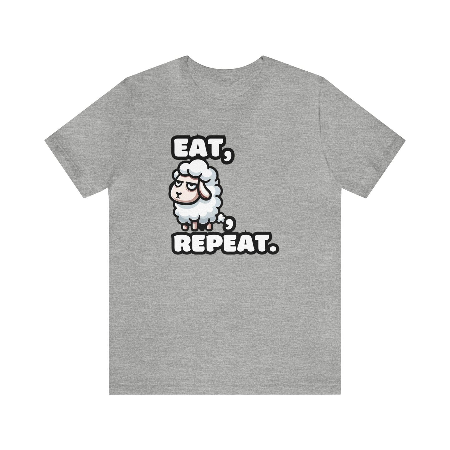 Eat, Sheep, Repeat - Sheep T-shirt Gray / S