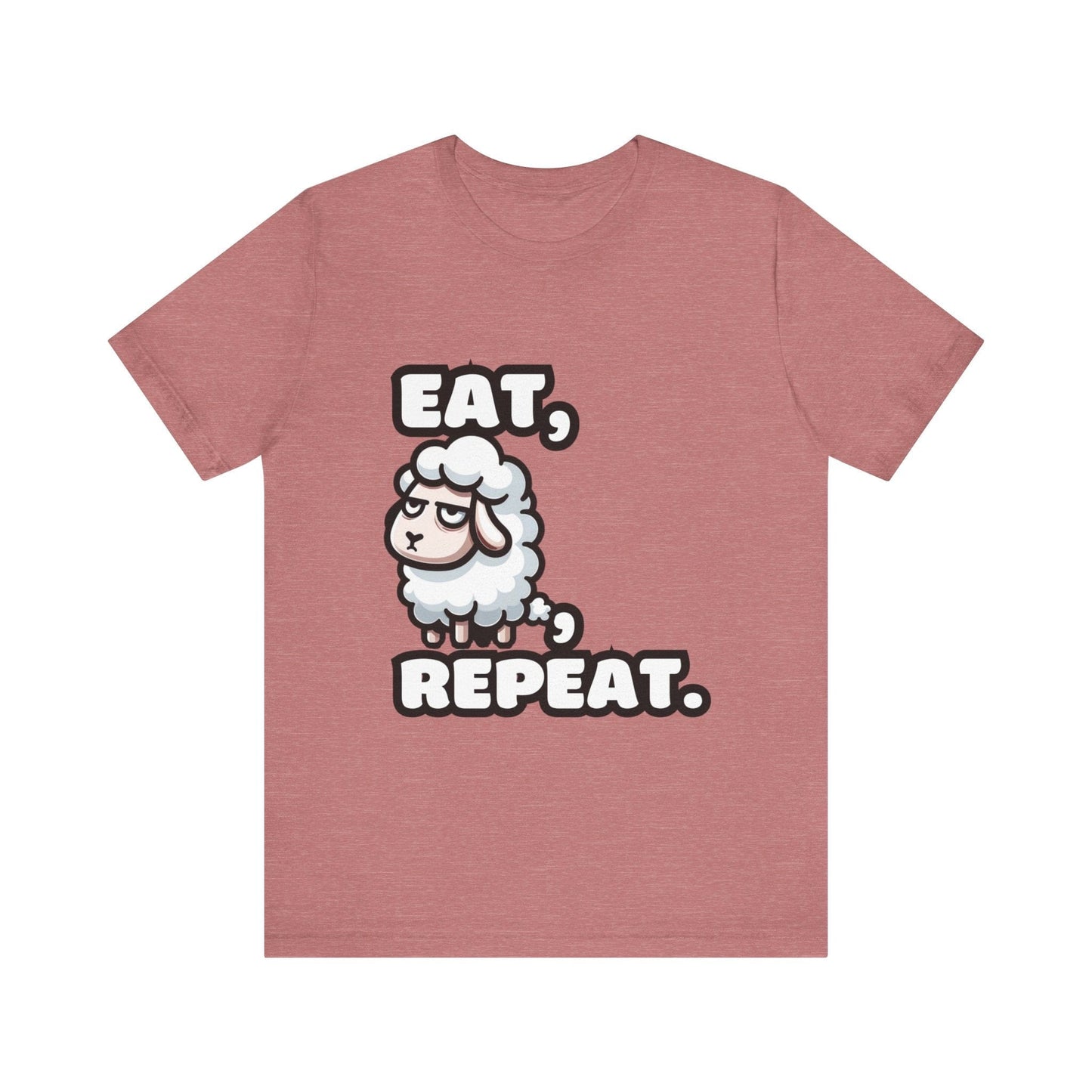 Eat, Sheep, Repeat - Sheep T-shirt Heather Mauve / S