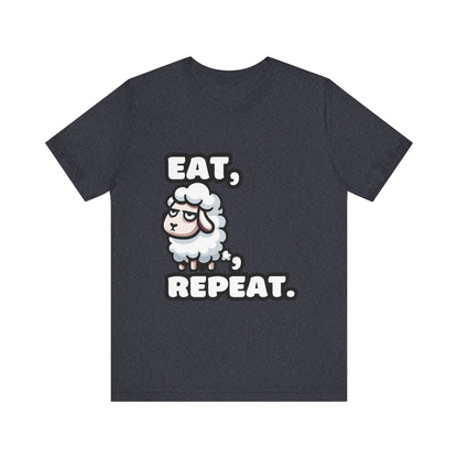 Eat, Sheep, Repeat - Sheep T-shirt Heather Navy / S