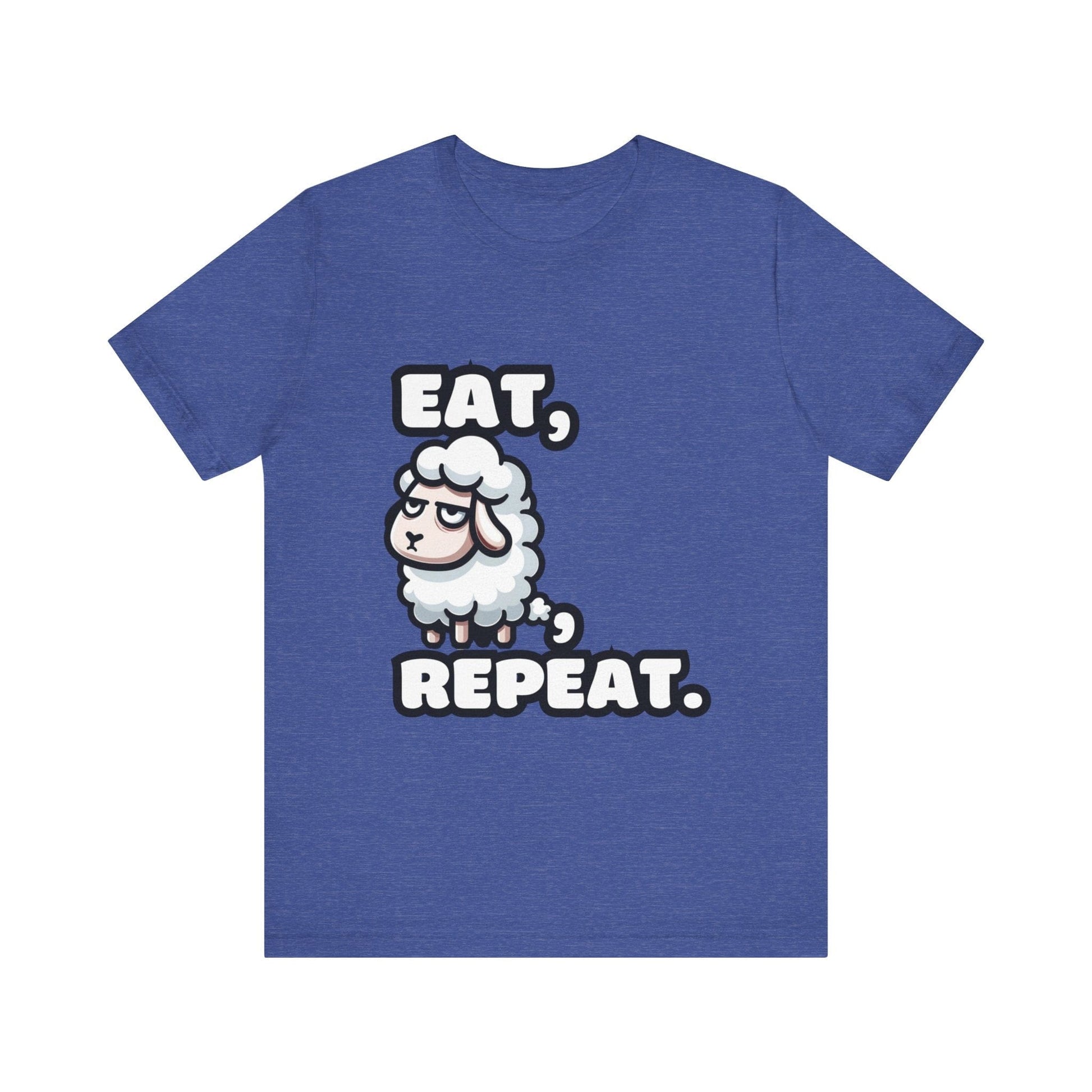 Eat, Sheep, Repeat - Sheep T-shirt Heather True Royal / S