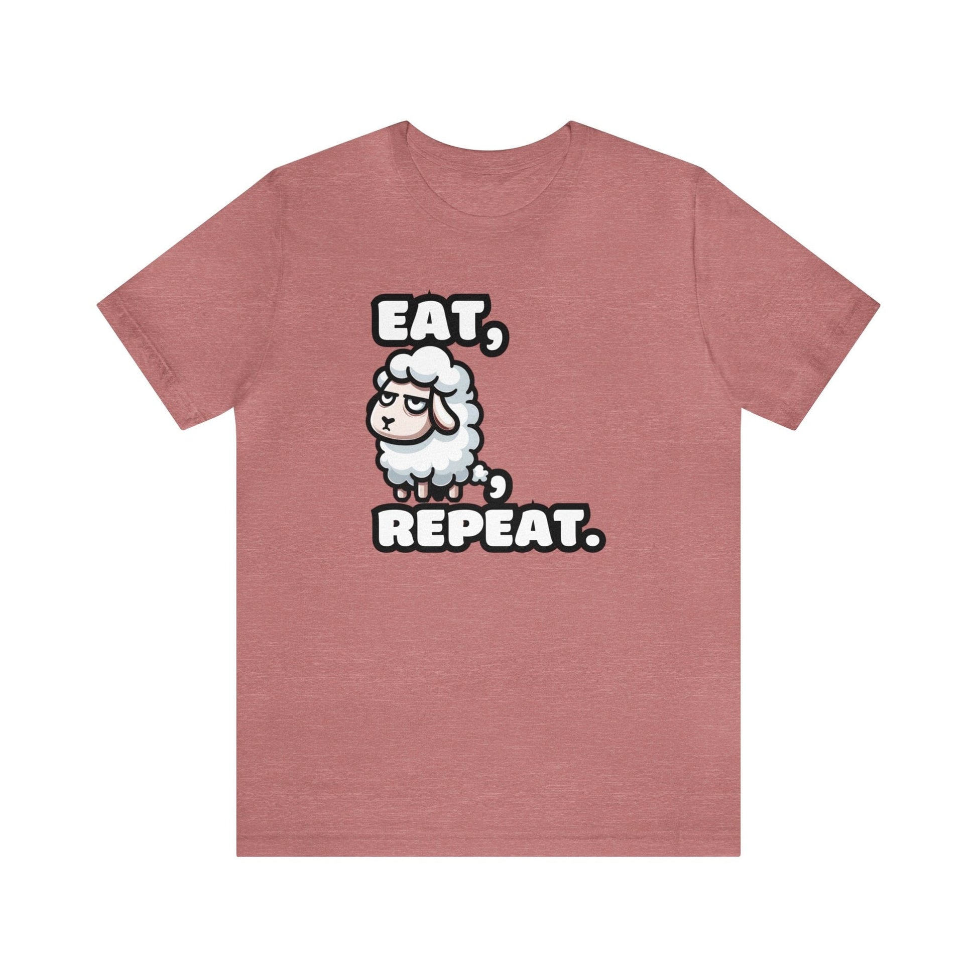 Eat, Sheep, Repeat - Sheep T-shirt Mauve / S