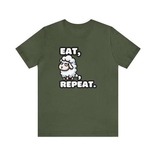 Eat, Sheep, Repeat - Sheep T-shirt Military Green / S