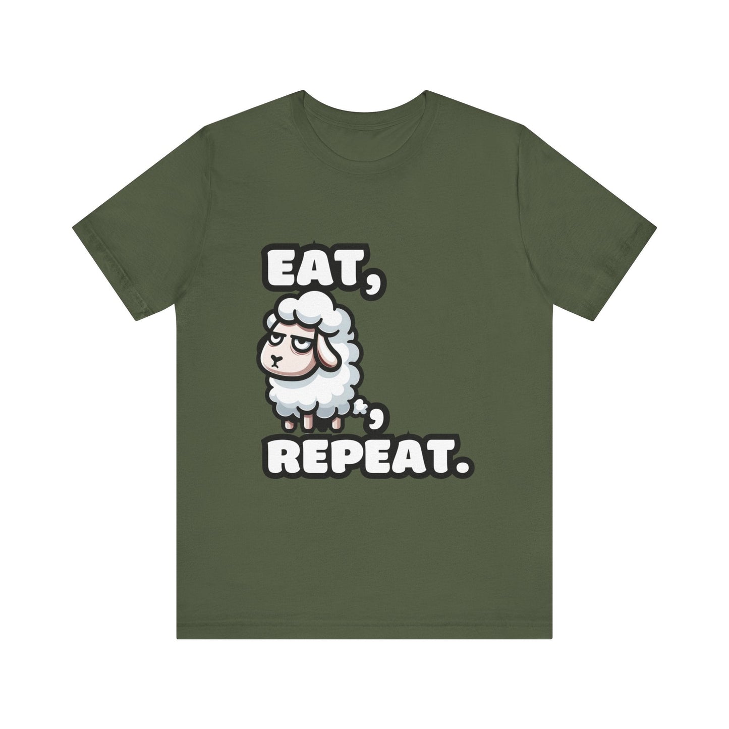 Eat, Sheep, Repeat - Sheep T-shirt Military Green / S