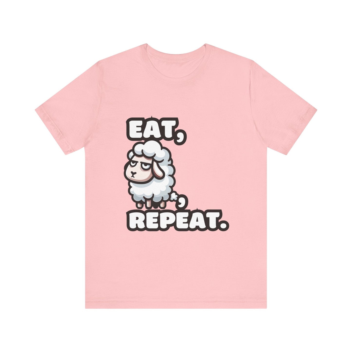 Eat, Sheep, Repeat - Sheep T-shirt Pink / S