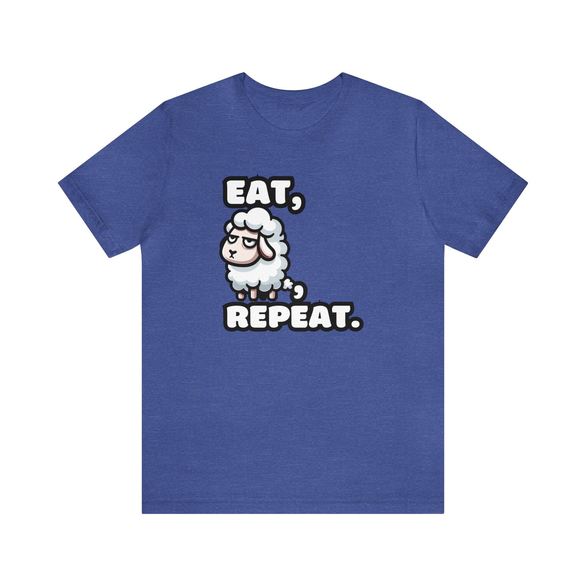 Eat, Sheep, Repeat - Sheep T-shirt Royal Blue / S