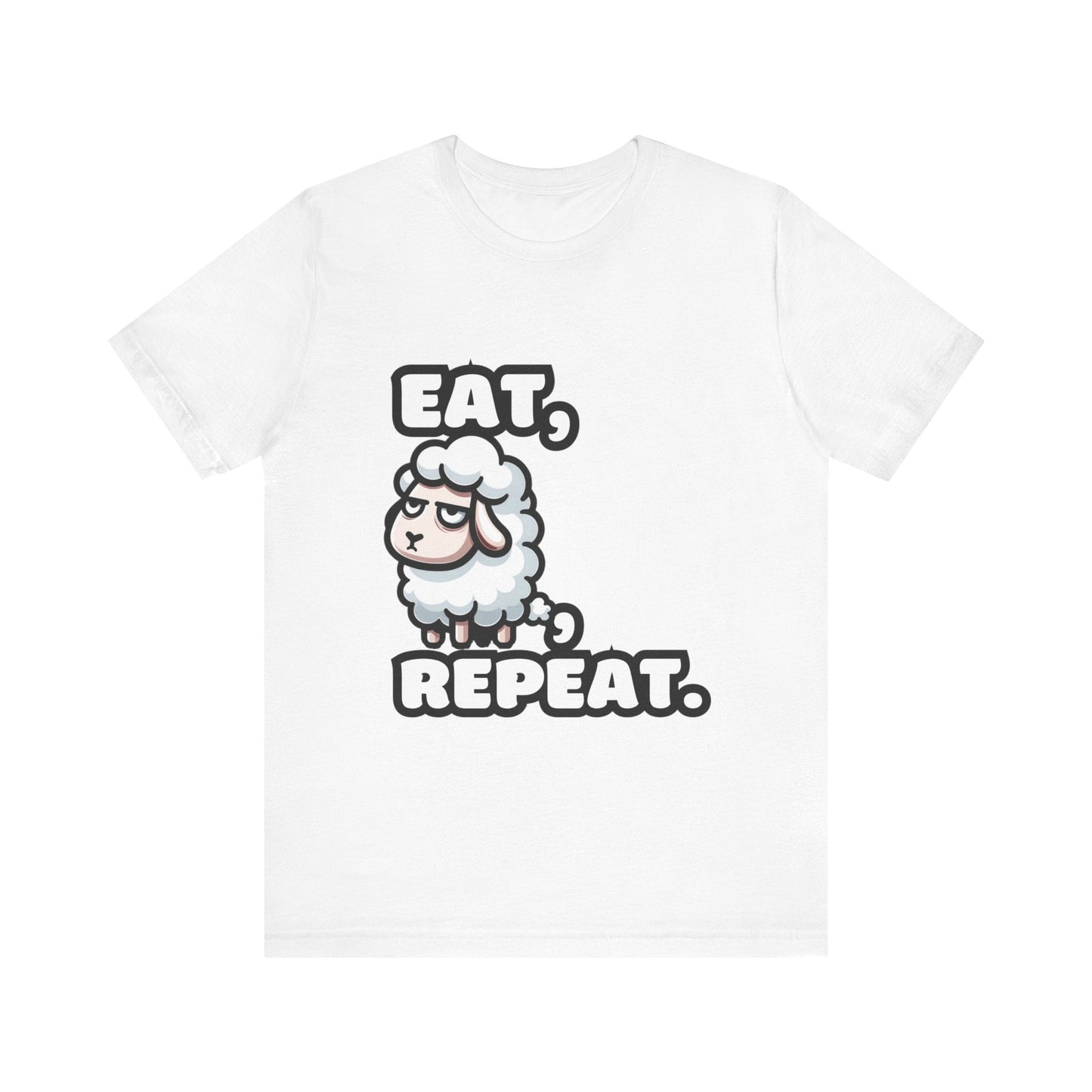 Eat, Sheep, Repeat - Sheep T-shirt White / S