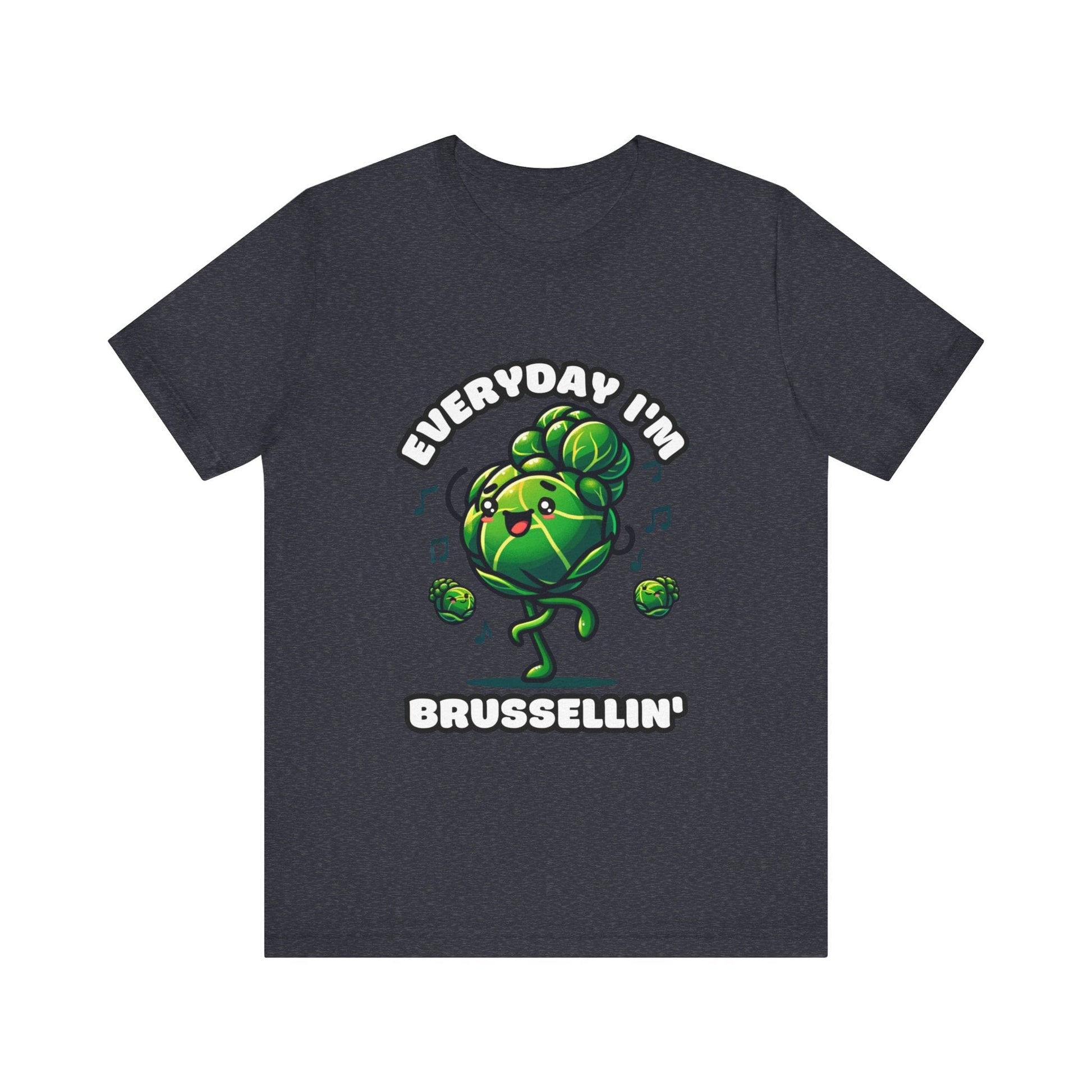 Everyday I'm brussellin' - Brussel sprouts T-shirt Heather Navy / S