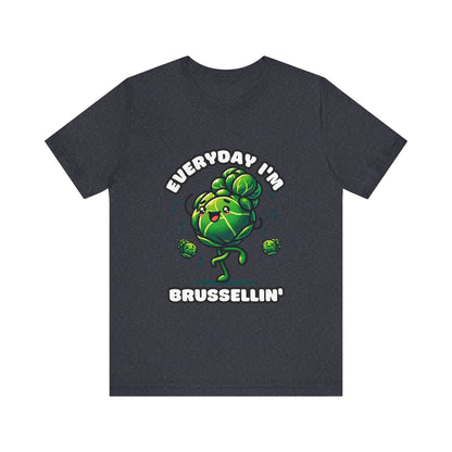 Everyday I'm brussellin' - Brussel sprouts T-shirt Heather Navy / S