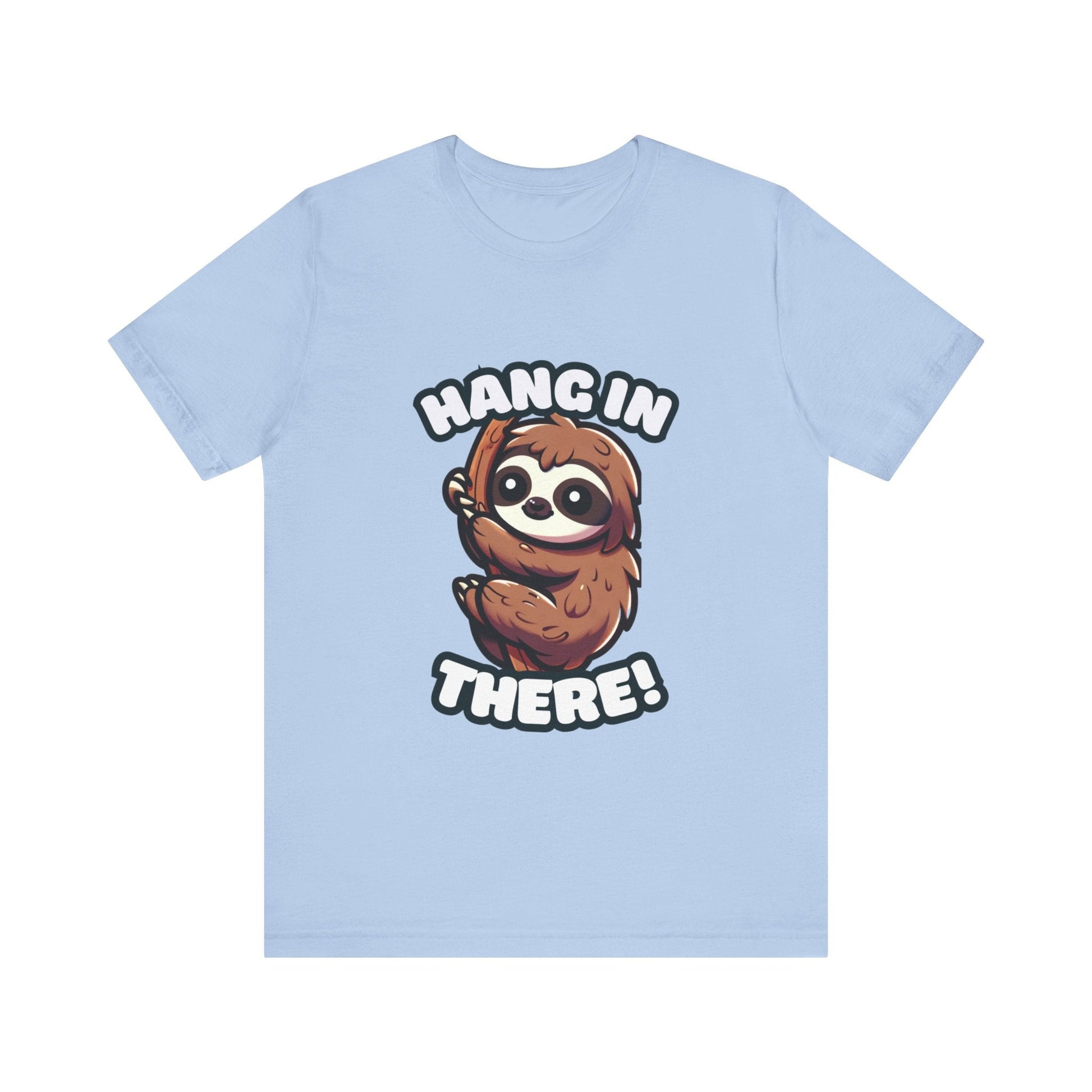 Hang In There - Sloth T-shirt Baby Blue / S