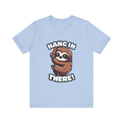 Hang In There - Sloth T-shirt Baby Blue / S