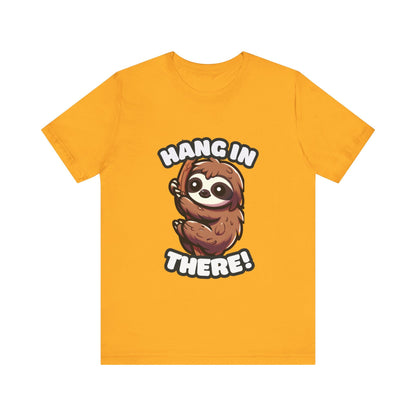 Hang In There - Sloth T-shirt Gold / S