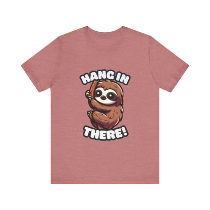 Hang In There - Sloth T-shirt Heather Mauve / S