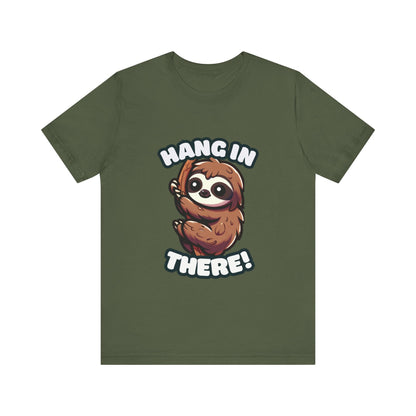 Hang In There - Sloth T-shirt Military Green / S