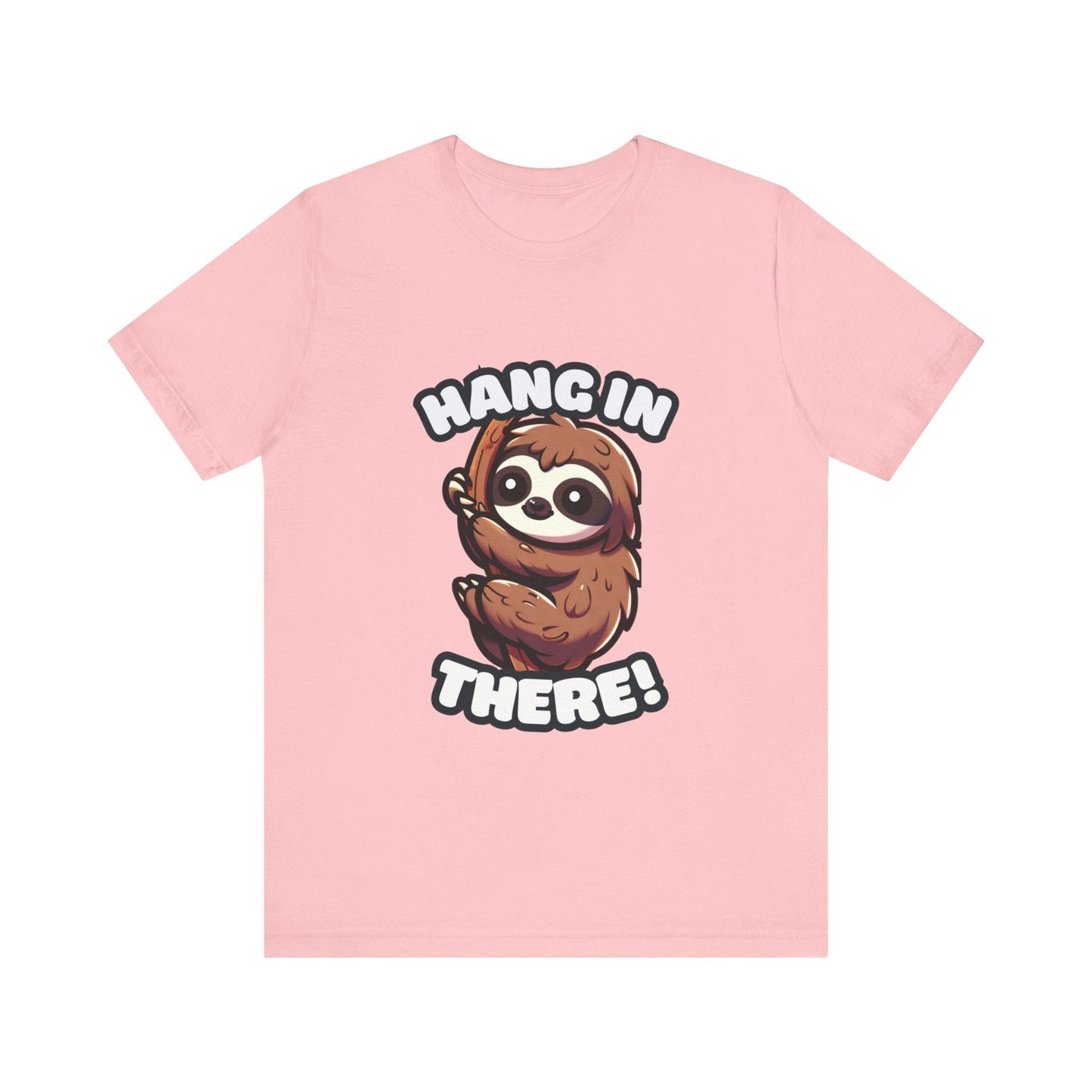 Hang In There - Sloth T-shirt Pink / S