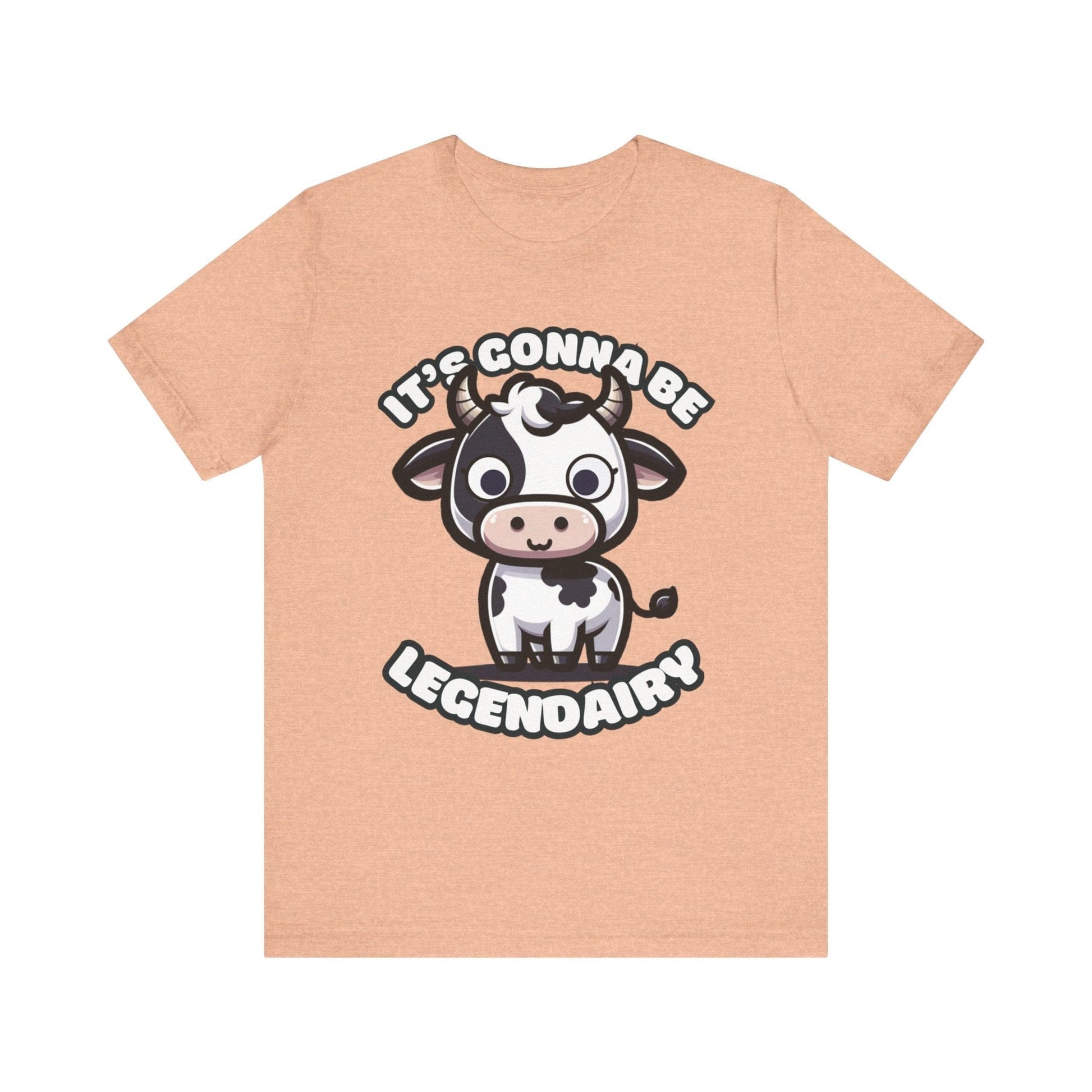 It's Gonna Be Legendairy - Cow T-shirt Heather Peach / S