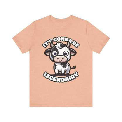 It's Gonna Be Legendairy - Cow T-shirt Heather Peach / S