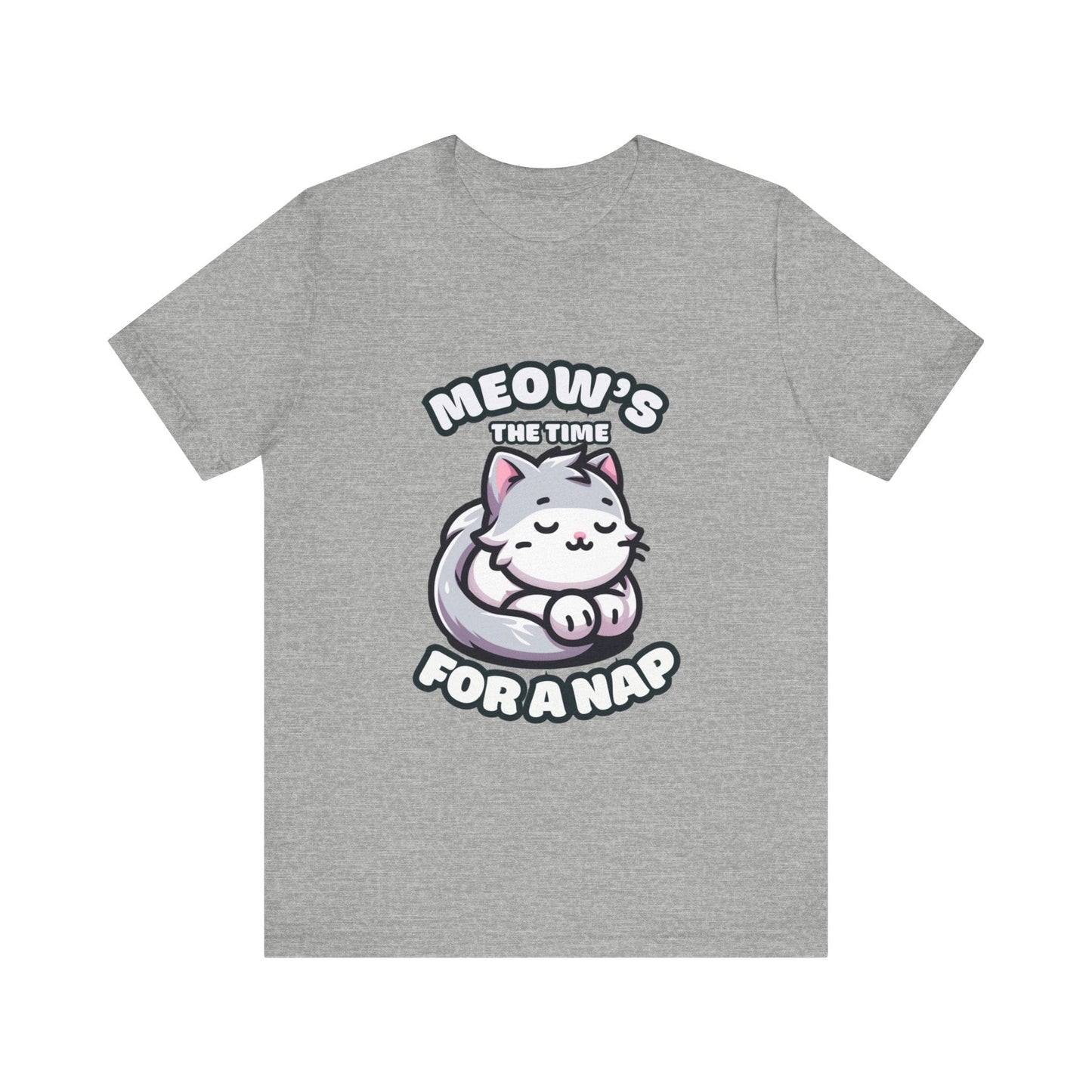 Meow's The Time For A Nap - Cat T-shirt Athletic Heather / S