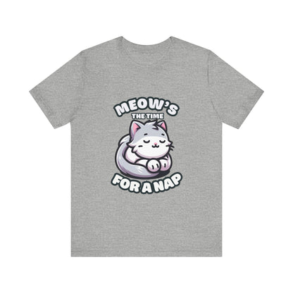 Meow's The Time For A Nap - Cat T-shirt Athletic Heather / S