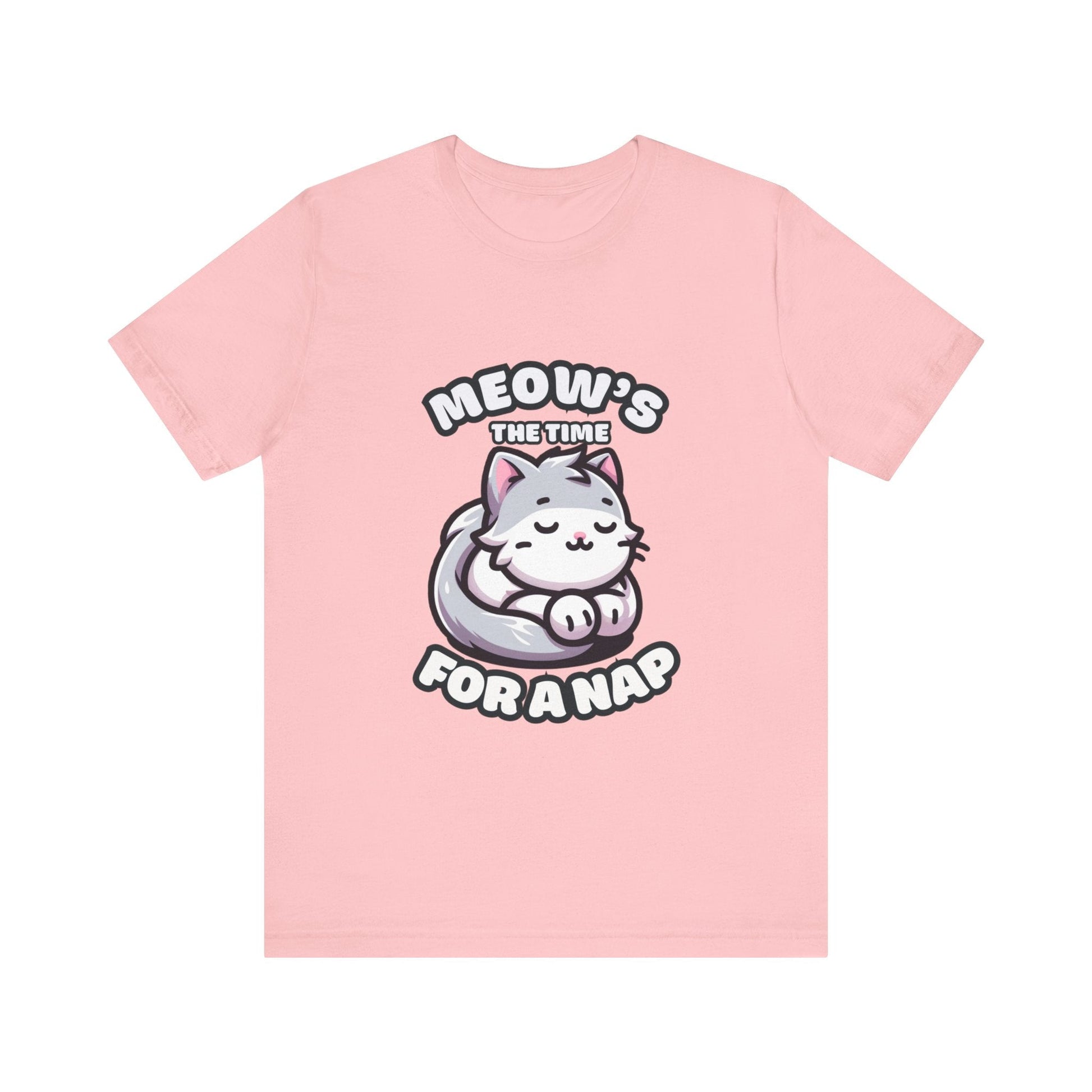 Meow's The Time For A Nap - Cat T-shirt Pink / S