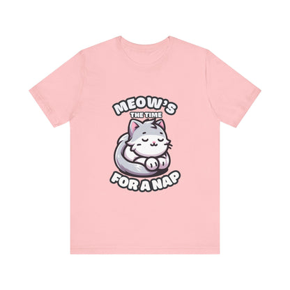 Meow's The Time For A Nap - Cat T-shirt Pink / S