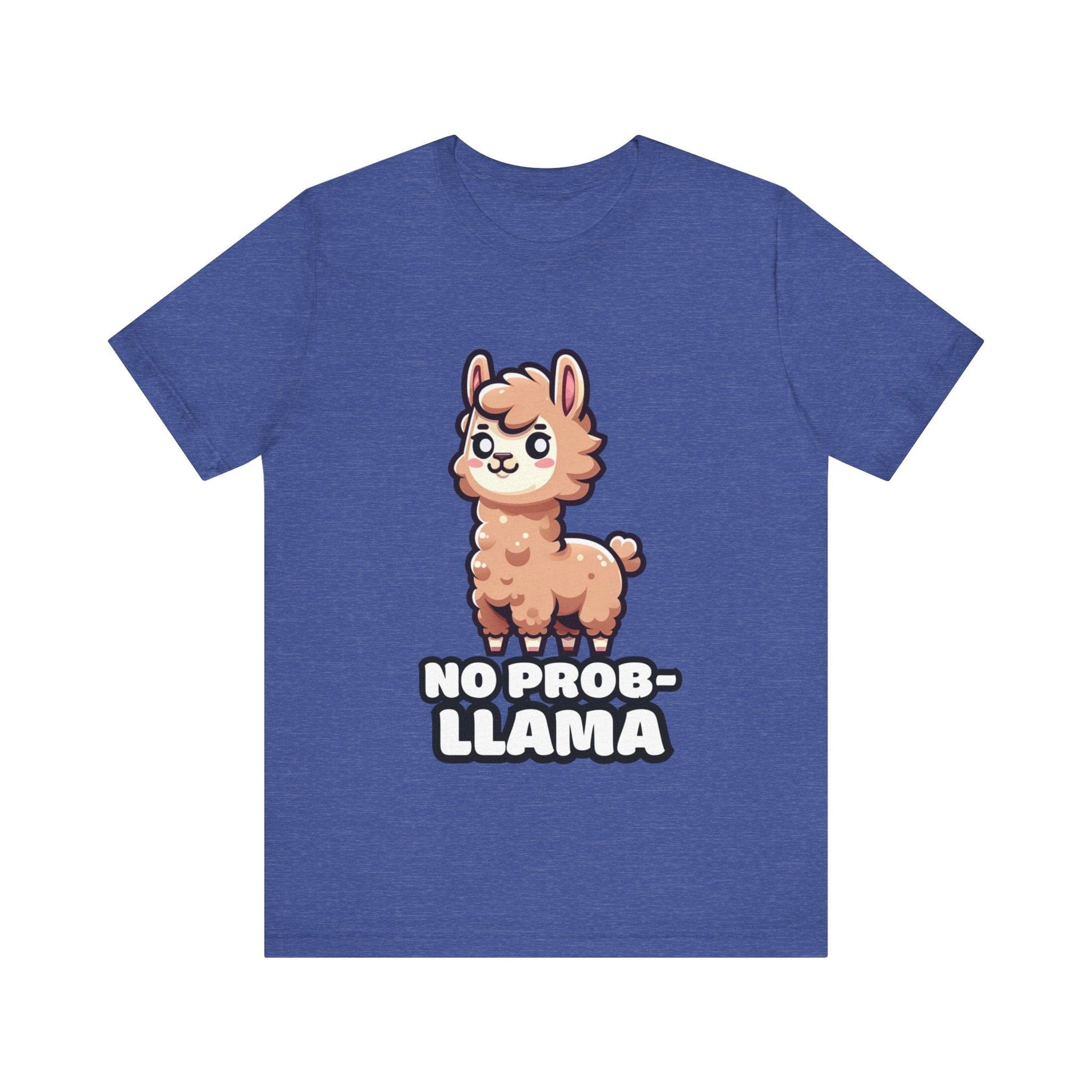 No Prob-llama - Llama T-shirt Heather True Royal / S