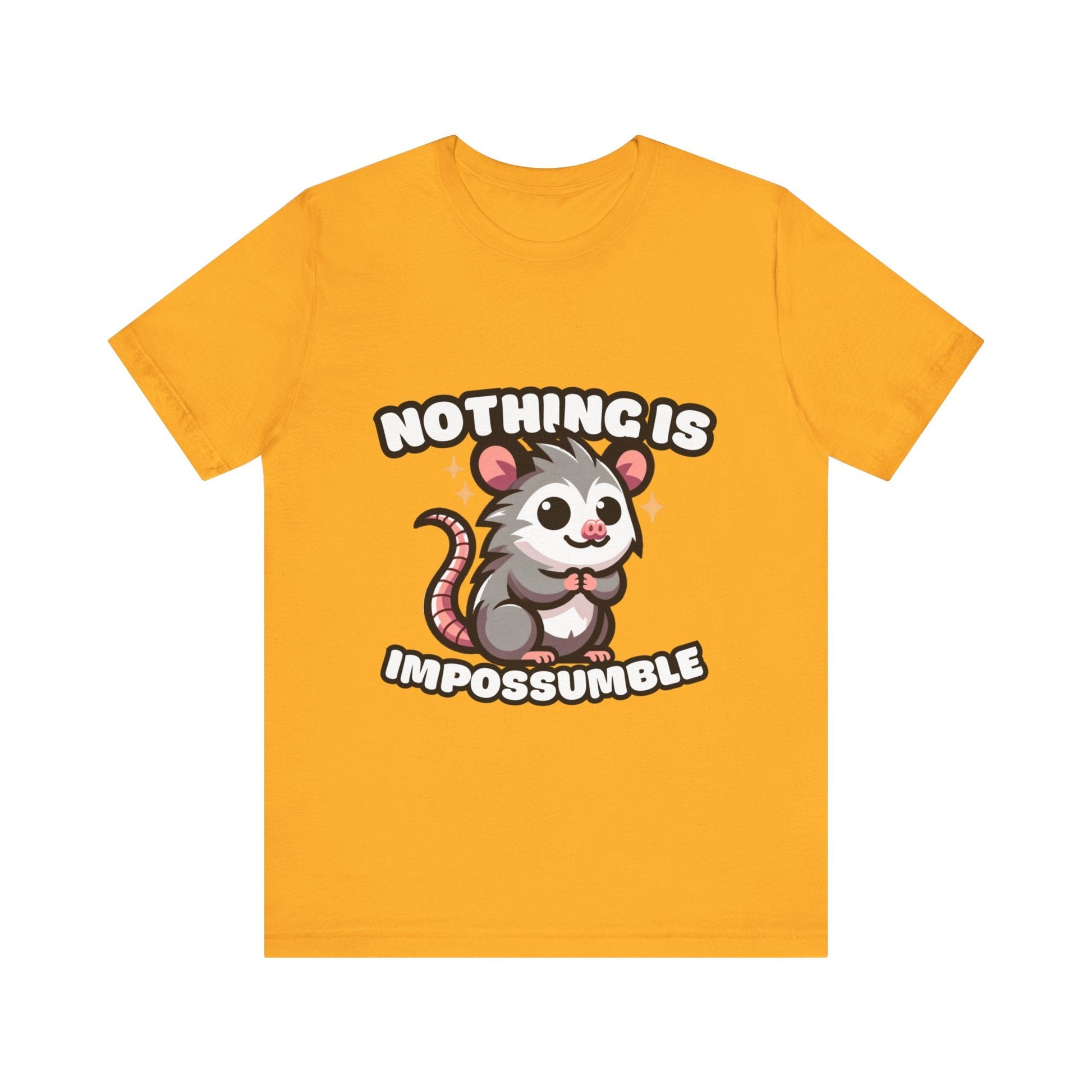 Nothing is Impossumble - Possum T-shirt Gold / S