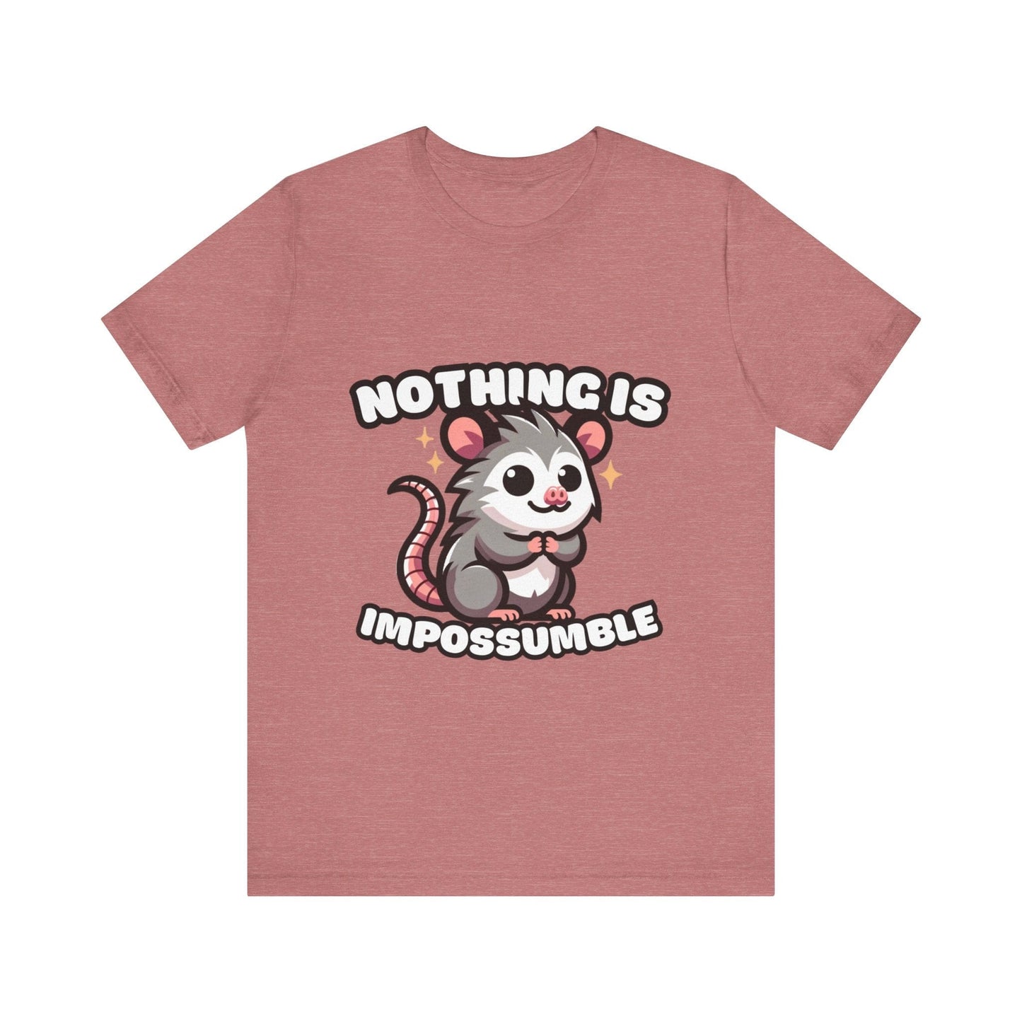 Nothing is Impossumble - Possum T-shirt Heather Mauve / S