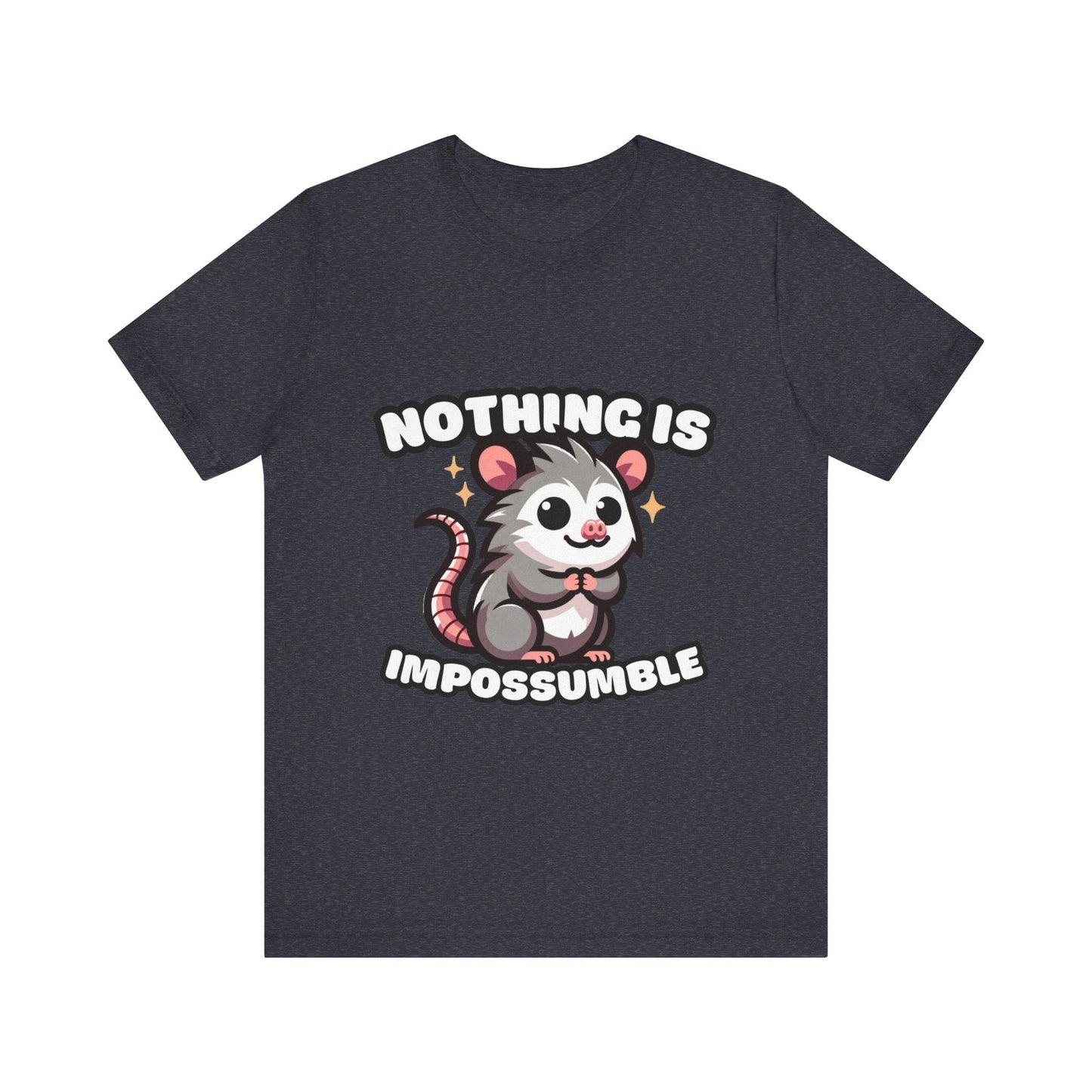 Nothing is Impossumble - Possum T-shirt Heather Navy / S