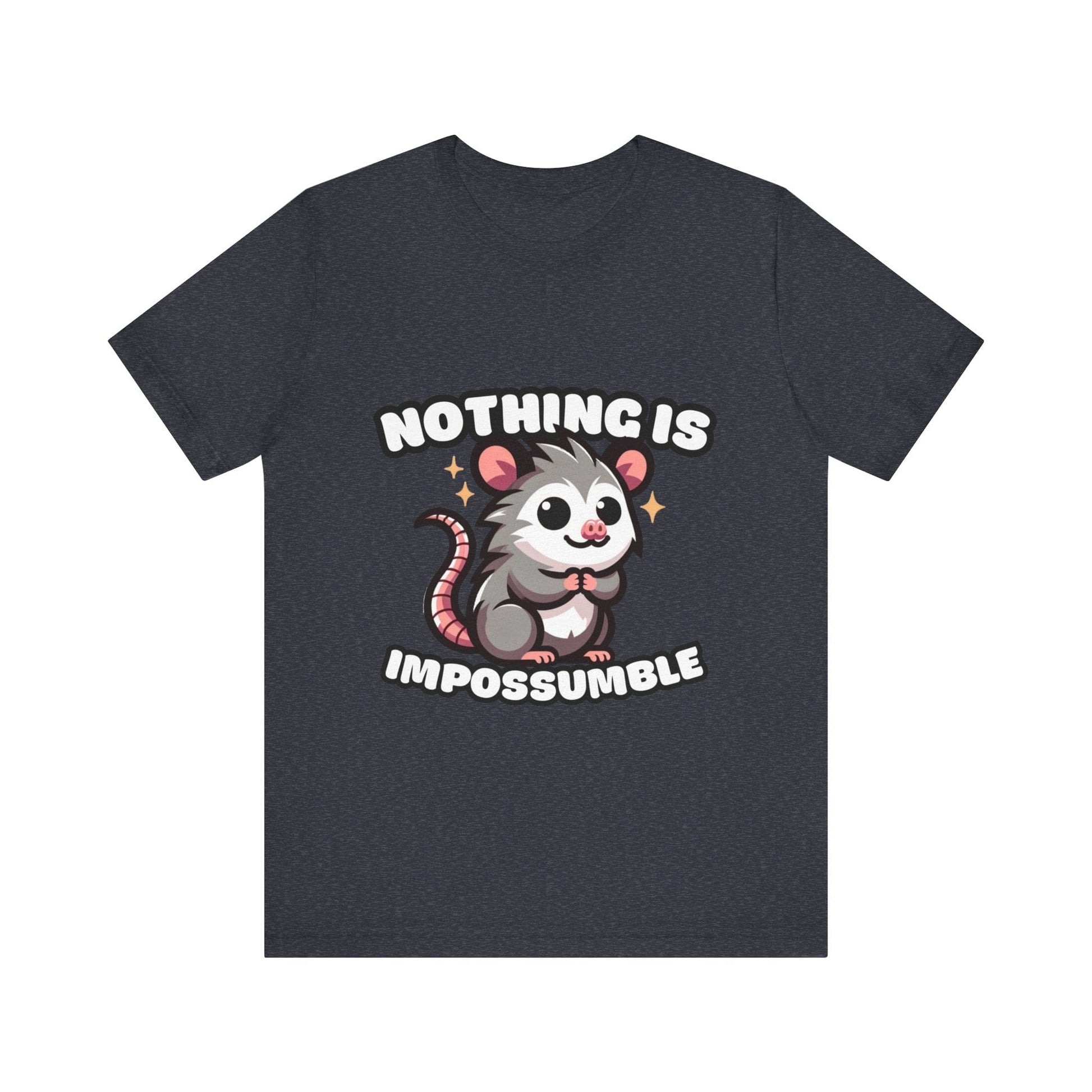 Nothing is Impossumble - Possum T-shirt Heather Navy / S