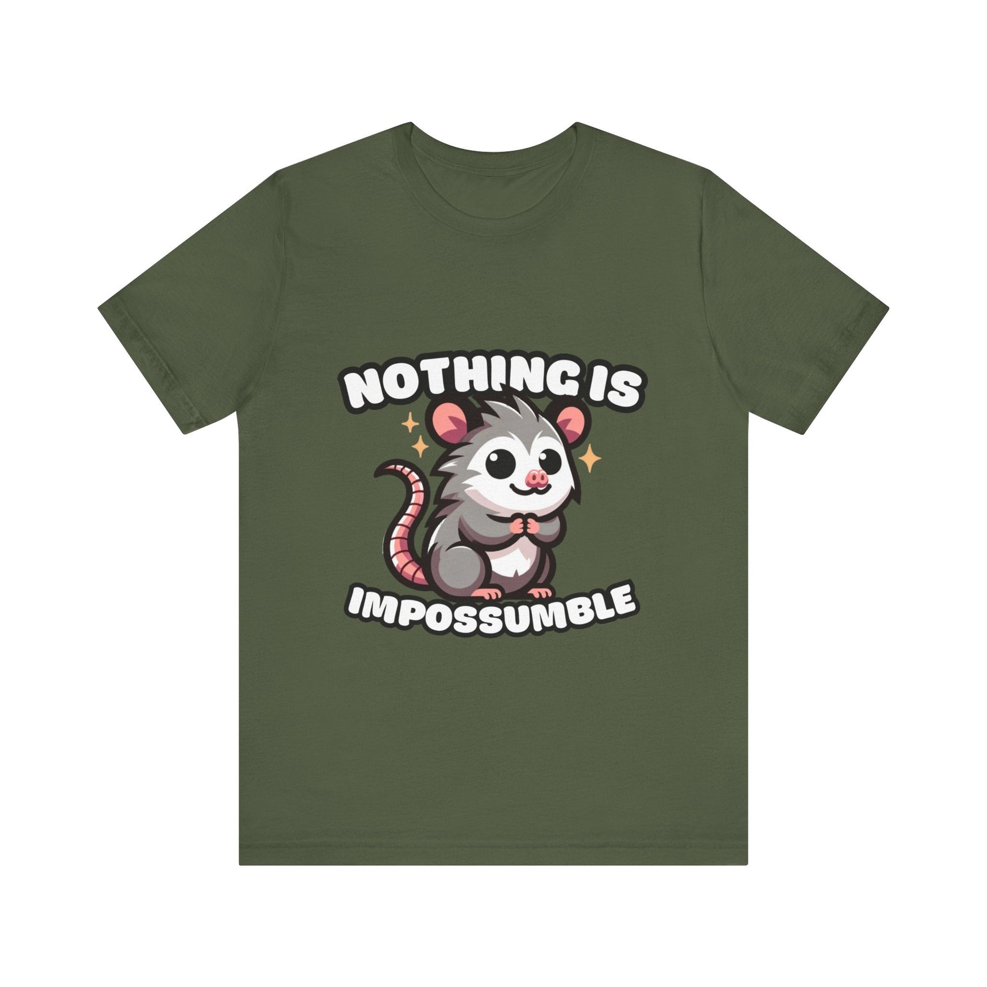 Nothing is Impossumble - Possum T-shirt Military Green / S