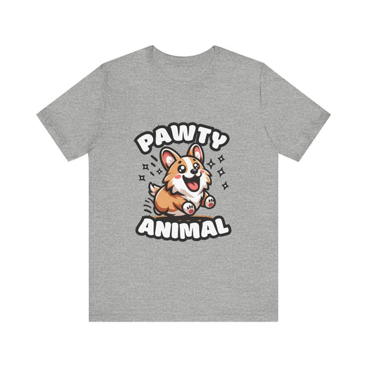 Pawty Animal - Corgi T-shirt Athletic Heather / S