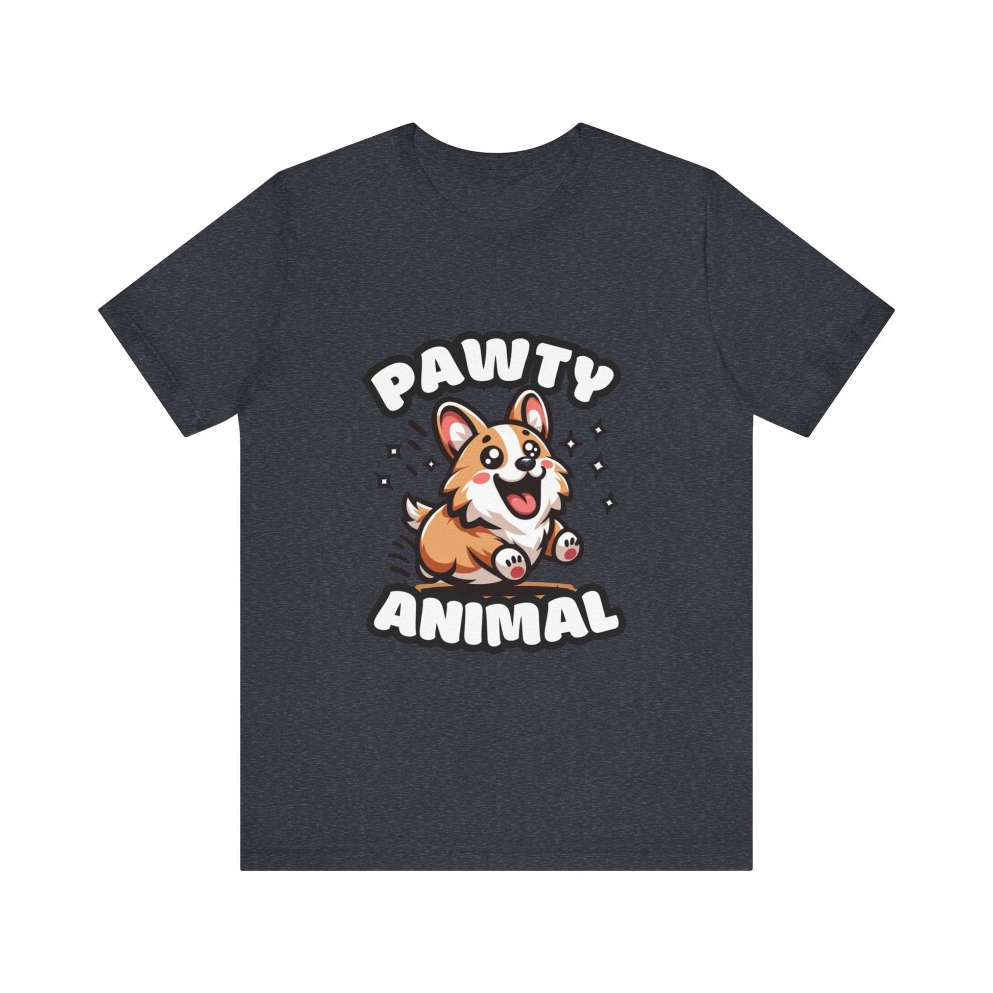 Pawty Animal - Corgi T-shirt Heather Navy / S