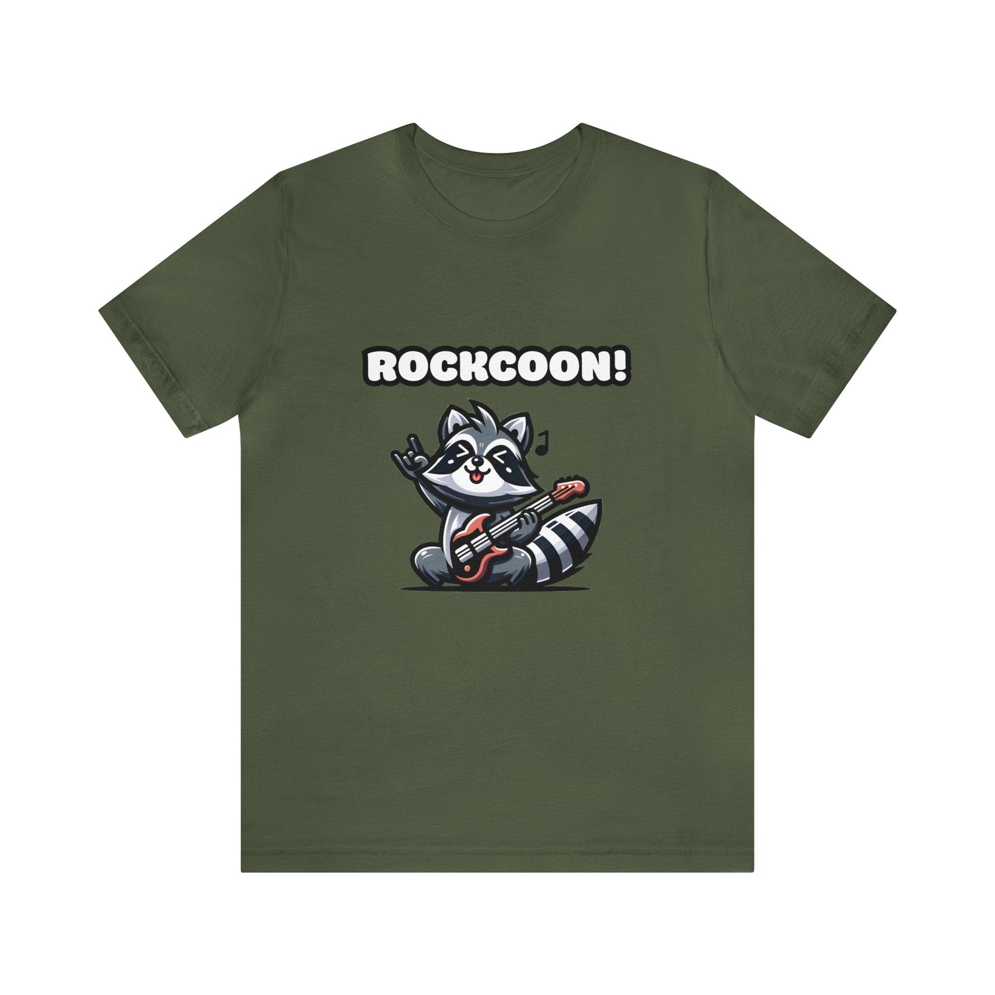 Rockcoon - Raccoon T-shirt Military Green / XS