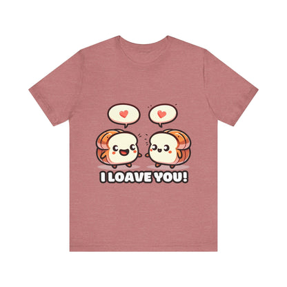 Say I loave you - Two bread T-shirts Heather Mauve / S