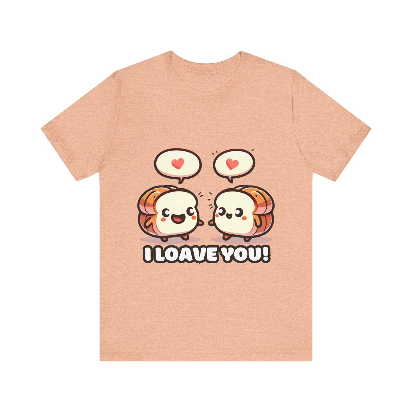 Say I loave you - Two bread T-shirts Heather Peach / S