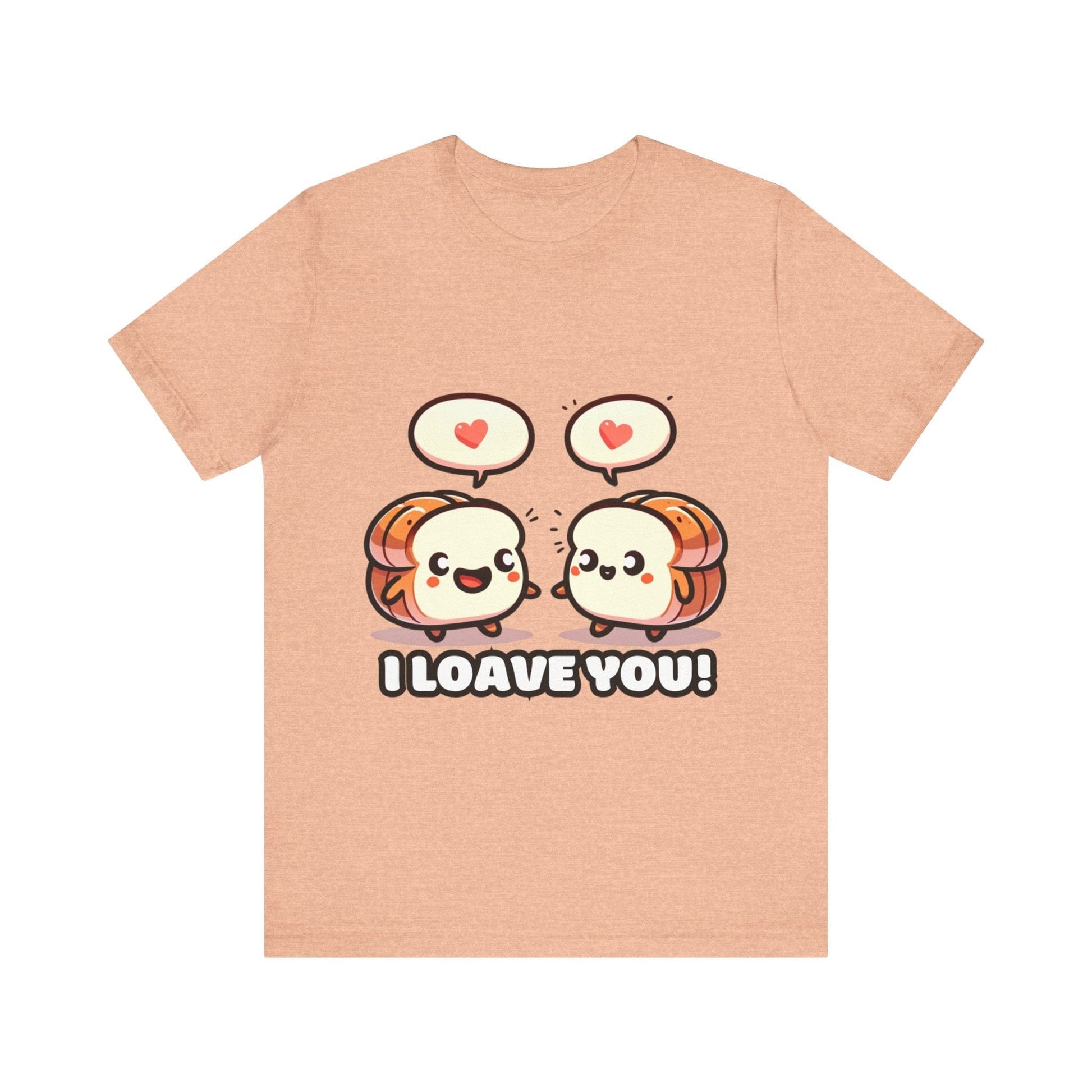 Say I loave you - Two bread T-shirts Heather Peach / S