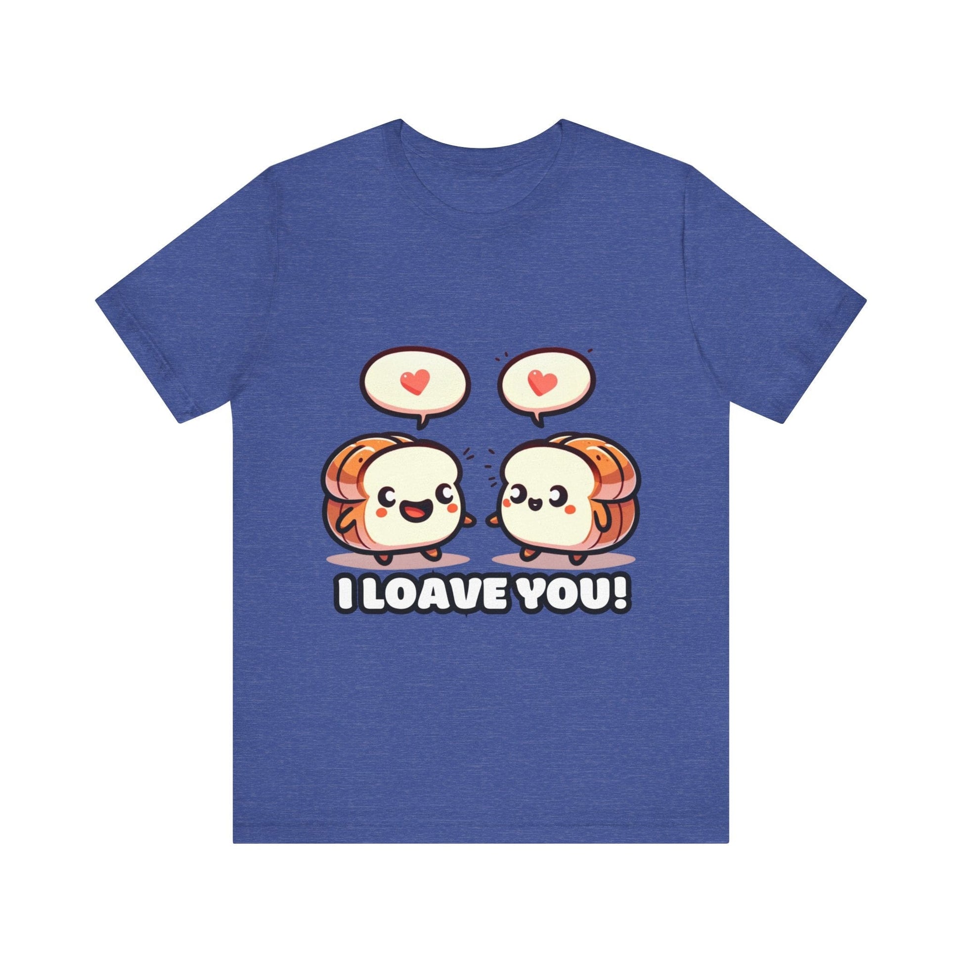 Say I loave you - Two bread T-shirts Heather True Royal / S