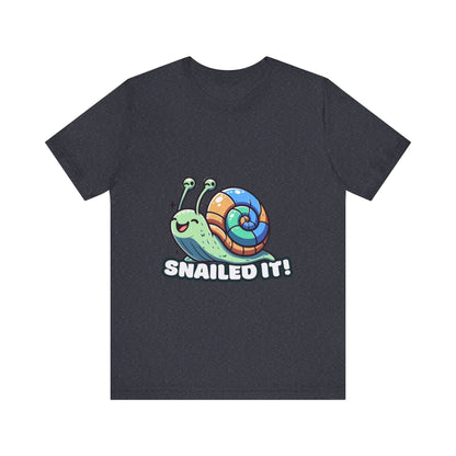 Snailed It - Snail T-shirt Heather Navy / S