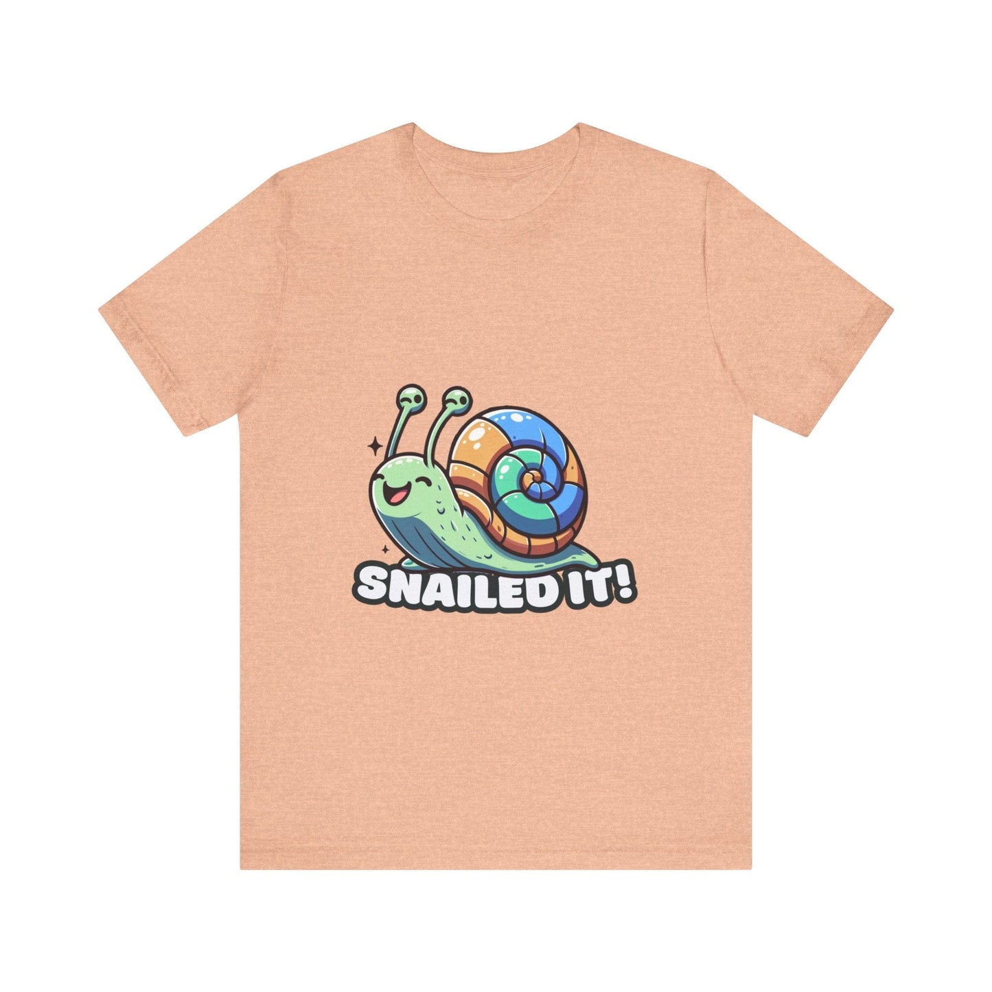 Snailed It - Snail T-shirt Heather Peach / S