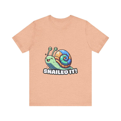 Snailed It - Snail T-shirt Heather Peach / S