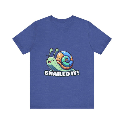 Snailed It - Snail T-shirt Heather True Royal / S