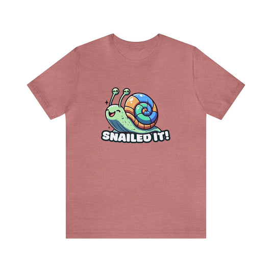 Snailed It Snail T-shirt Mauve / S
