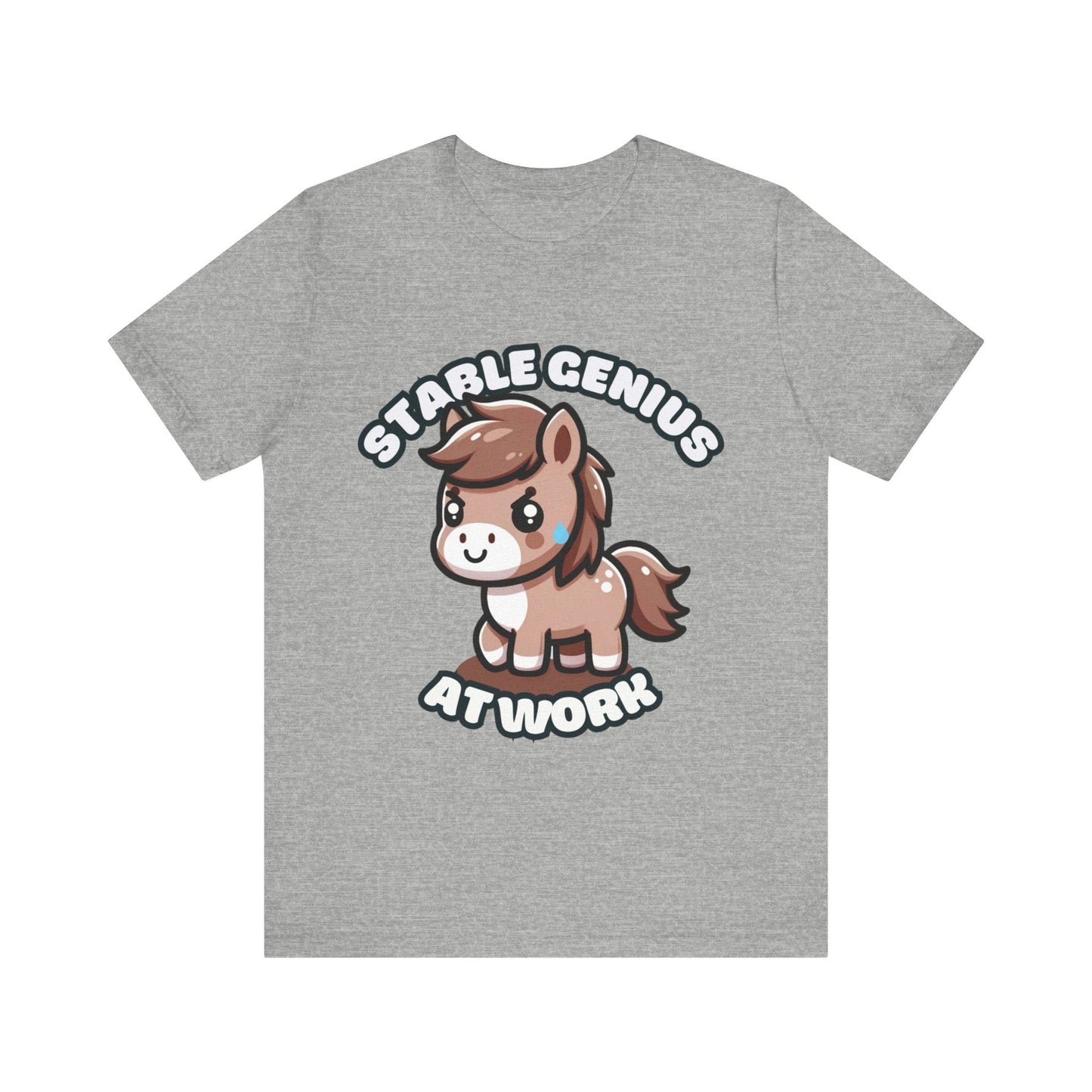 Stable Genius At Work - Horse T-shirt Athletic Heather / S