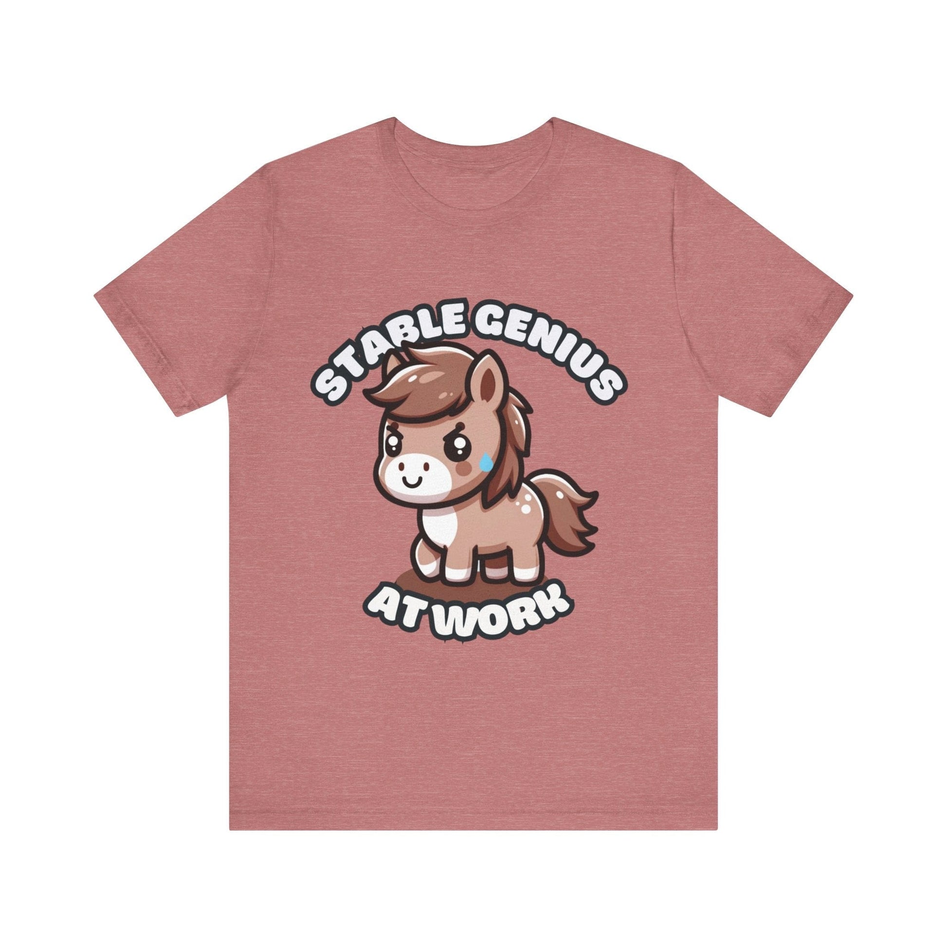 Stable Genius At Work - Horse T-shirt Heather Mauve / S