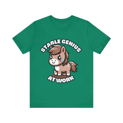 Stable Genius At Work - Horse T-shirt Kelly / S