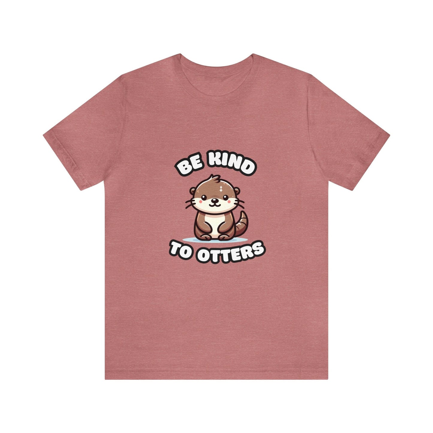Be Kind To Otters - Otter T-shirt Heather Mauve / S