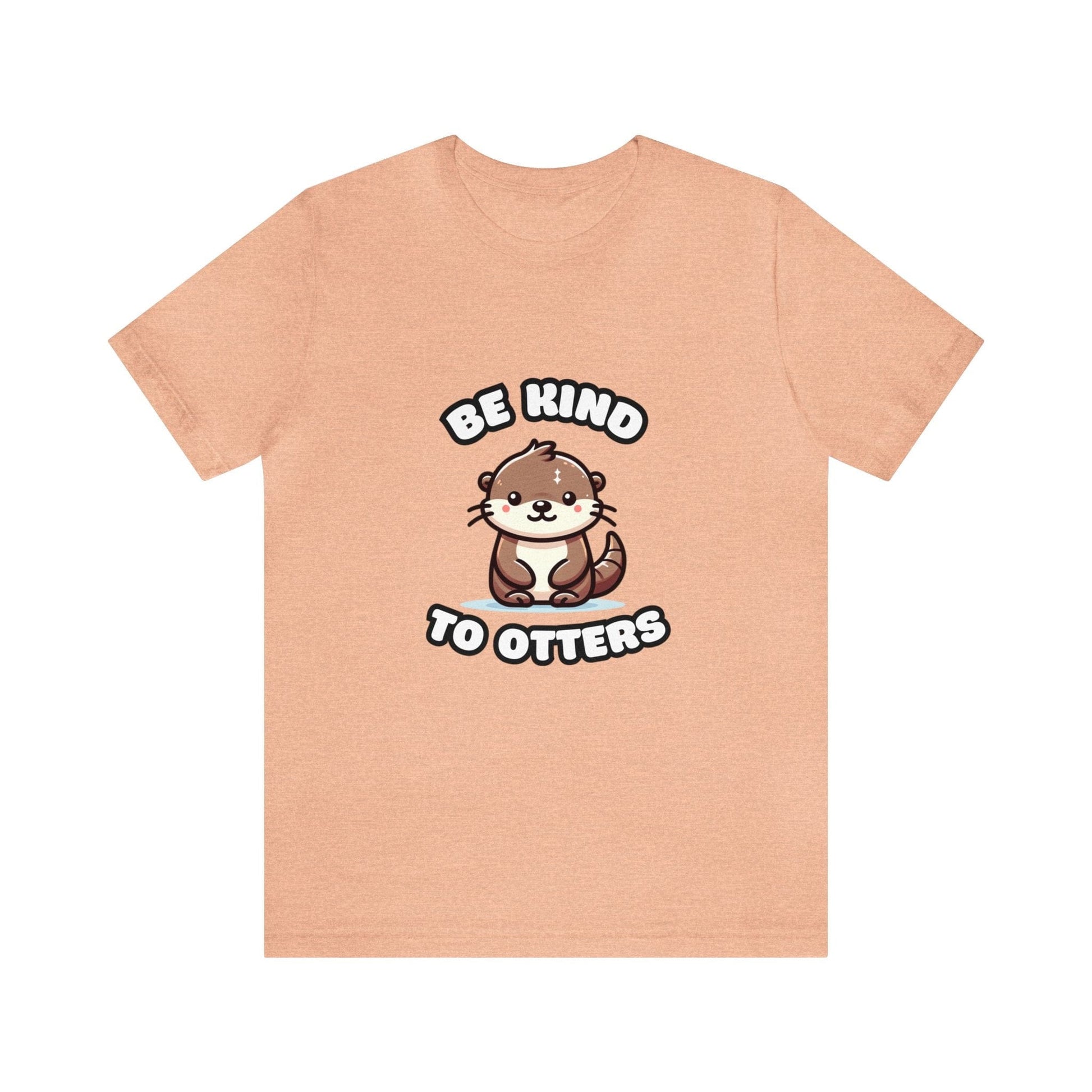 Be Kind To Otters - Otter T-shirt Heather Peach / S