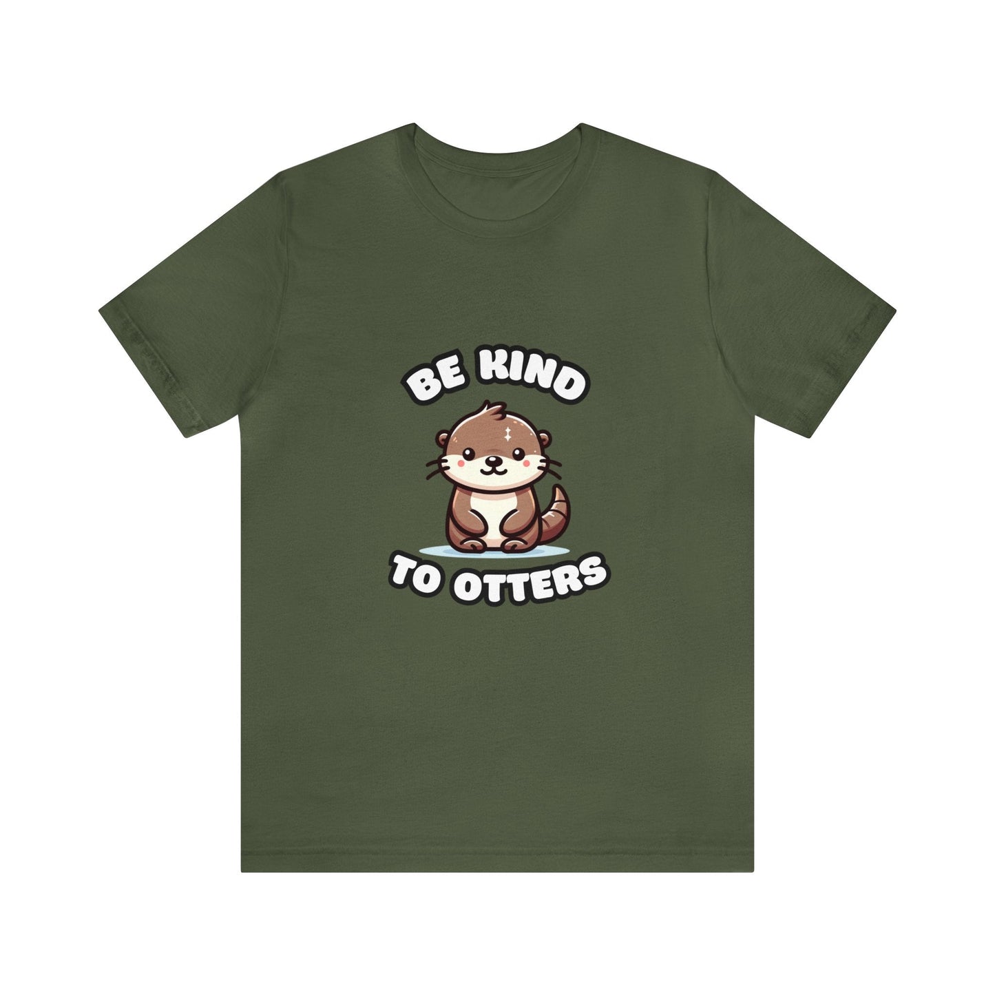 Be Kind To Otters - Otter T-shirt Military Green / XS