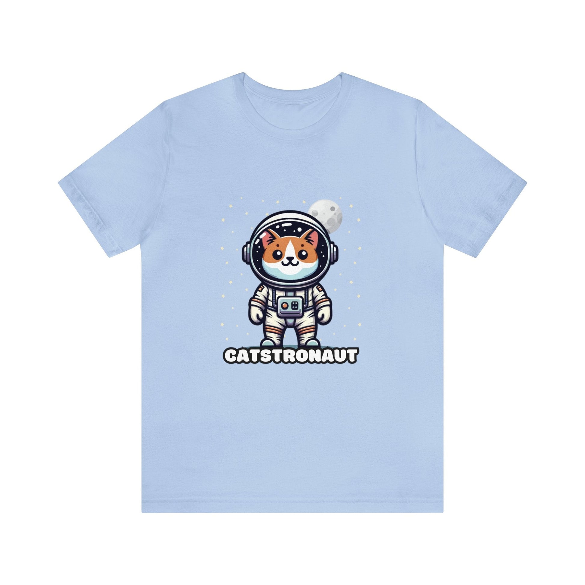 US - Catstronaut - Cat T-shirt Baby Blue / S